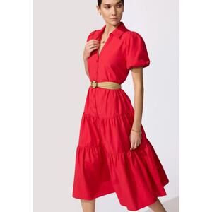 open lace back dress Fornax Draped Midi Dress (D04-58-VIVID-ORANGE) main image 1